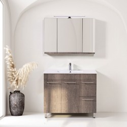 Στήλη Επίπλου Μπάνιου Mabo Καλλιστώ Μοριοσανίδας Με Τελειώματα PVC 185x35x34