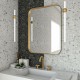 Κρεμαστός Καθρέπτης Iron Curved Angle 60x80 εκ. Ορθογώνιος Gold Mat (Χρυσό Ματ) Κρεμαστός Καθρέπτης Iron Curved Angle 60x80 εκ. Ορθογώνιος Gold Mat (Χρυσό Ματ)
