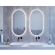 Κρεμαστός Καθρέπτης Semi-Oval 100 x 45 εκ. με Led