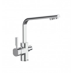 Μπαταρία Κουζίνας Πάγκου Magnus 8001 χρωμέ Δύο εξόδων - Τριών Διαδρομών για Φίλτρα Νερού Κάτω του Πάγκου