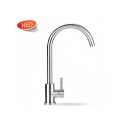 Μπαταρία Κουζίνας Πάγκου Ombre Acquanet Inox Mat Με Υψηλό Περιστρεφόμενο Ρουξούνι