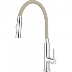 Μπαταρία κουζίνας με εύκαμπτο στόμιο Ferro Zumba Slim 2f Beige BZA43P