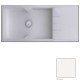 Νεροχύτης Γρανιτένιος Sanitec Ultra Granite 817 116 1B 1D (116x50) Bianco (Λευκό) Βαρέως Τύπου με 1 Μεγάλη Γούρνα και Μαξιλάρι