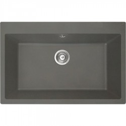 Ένθετος Νεροχύτης Γρανιτένιος Συνθετικός Duralit Με 1 Γούρνα 76x50 εκ. KZ075 Gris Platinum