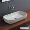 Επικαθήμενος Νιπτήρας Πορσελάνης Scarabeo Glam 76 x 39 εκ. με Αντιμικροβιακή Επίστρωση 1803-301 Λευκό Ματ