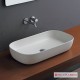 Επικαθήμενος Νιπτήρας Πορσελάνης Scarabeo Glam 76 x 39 εκ. με Αντιμικροβιακή Επίστρωση 1803-301 Λευκό Ματ