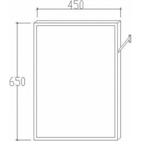 ΑΜΕΑ Καθρέφτης Κρεμαστός Inox 50×70 Creavit 82001