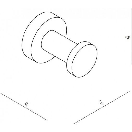 Άγκιστρο μονό 4 εκ. Langberger 21108-31A-400 Black Mat Άγκιστρο μονό 4 εκ. Langberger 21108-31A-400 Black Mat