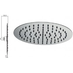 Ανοξείδωτος κώδωνας Ντουζ Modea Slim Φ30cm 00-3123 Χρωμέ