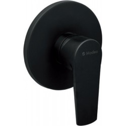 Εντοιχισμένη μπαταρία ντουζιέρας Αναμεικτική Ορειχάλκινη Μονή - Μίας Εξόδου 00-7520/B Total Black (Μαύρο Ματ) Modea Optima 