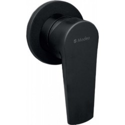 Εντοιχισμένη μπαταρία ντουζιέρας Αναμεικτική Ορειχάλκινη Μονή- Μίας Εξόδου Modea  Optima 00-7530B Total Black (Μαύρο Ματ) 