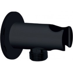 Επίτοιχη Παροχή Νερού με Στήριγμα Τηλεφώνου Modea 00-7550/B Total Black (Μαύρο Ματ)