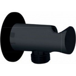 Επίτοιχη Παροχή Νερού με Στήριγμα Τηλεφώνου Modea 00-7552/B Total Black (Μαύρο Ματ)