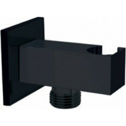 Επίτοιχη Παροχή Νερού με Στήριγμα Τηλεφώνου Modea 00-7553/B  Total Black (Μαύρο)