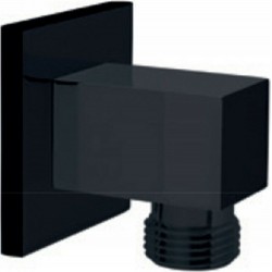 Επίτοιχη Παροχή Νερού με Στήριγμα Τηλεφώνου Modea 00-7555/B Total Black (Μαύρο)