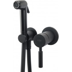 Εντοιχισμένος Μίκτης Ορειχάλκινος Με Ντουζάκι Για Μπιντέ La Torre New Tech 12211-400 Black (Μαύρο)