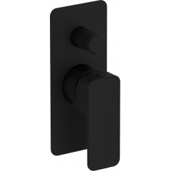 Εντοιχισμένος Ορειχάλκινος Μίκτης Μπάνιου 2 εξόδων Eurorama Quadra 144030SL-400 Black Matt (Μαύρο ματ)