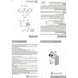Εντοιχισμένος Μίκτης Ορειχάλκινος 1 Εξόδου Eurorama Quadra 144055SL-400 Black matt (Μαύρο Ματ)