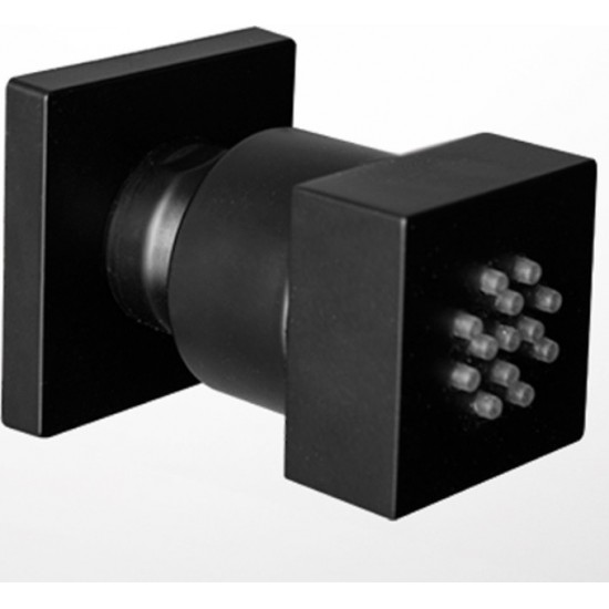 La Torre Square Επιτοίχιο Jet Ντουζ Black Matt E044029-400 La Torre Square Επιτοίχιο Jet Ντουζ Black Matt E044029-400