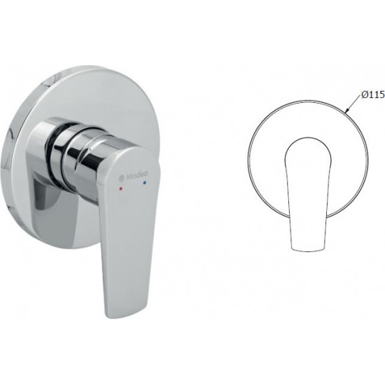 Ροζέτα Με Χερούλι Modea Optima 00-7541 Ροζέτα Με Χερούλι Modea Optima 00-7541