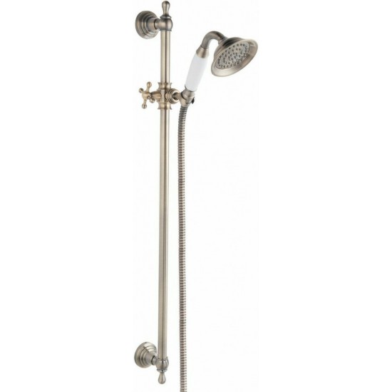 Βέργα Ντους Με Σπιράλ Και Τηλέφωνο Ferro Retro Bronze Old N160BR Βέργα Ντους Με Σπιράλ Και Τηλέφωνο Ferro Retro Bronze Old N160BR