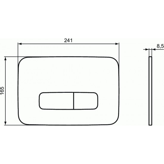 Πλακέτα Εντοιχισμένου Καζανακίου Ideal Standard ProSys Oleas M1 R0115AC 2 Λειτουργιών Λευκό Πλακέτα Εντοιχισμένου Καζανακίου Ideal Standard ProSys Oleas M1 R0115AC 2 Λειτουργιών Λευκό