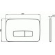 Πλακέτα Εντοιχισμένου Καζανακίου Ideal Standard ProSys Oleas M1 R0115AC 2 Λειτουργιών Λευκό Πλακέτα Εντοιχισμένου Καζανακίου Ideal Standard ProSys Oleas M1 R0115AC 2 Λειτουργιών Λευκό