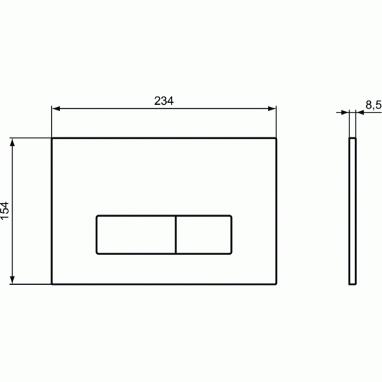 Πλακέτα Χειρισμού Ideal Standard ProSys Oleas M2 R0121ΑΑ Χρωμέ Γυαλιστερή Διπλή Τετράγωνη Πλακέτα Χειρισμού Ideal Standard ProSys Oleas M2 R0121ΑΑ Χρωμέ Γυαλιστερή Διπλή Τετράγωνη
