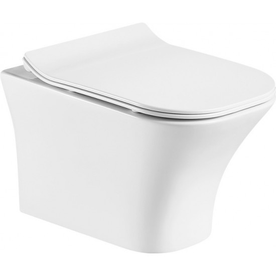 Λεκάνη Kρεμαστή Λευκή με Kάλυμμα Slim Soft Close Bianco Ceramica Delia DL11000SC-300 Λεκάνη Kρεμαστή Λευκή με Kάλυμμα Slim Soft Close Bianco Ceramica Delia DL11000SC-300