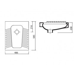 Επιδαπέδιο WC Τούρκικου Τύπου Creavit TP570 (TP 5205)