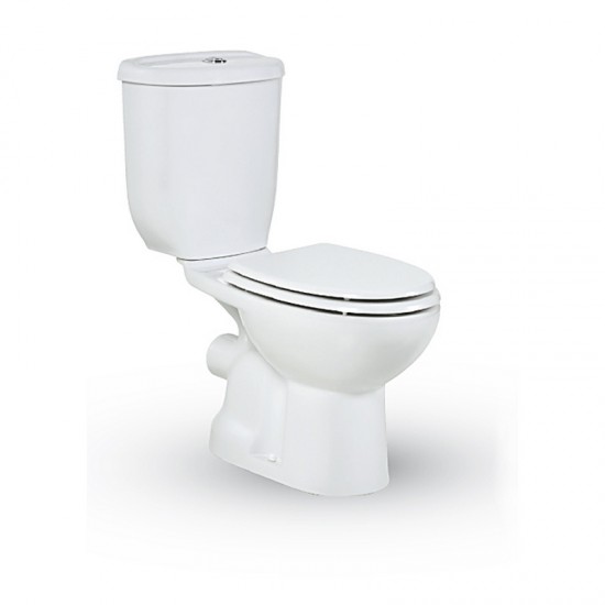 Λεκάνη Δαπέδου Creavit PA310 Pitta Πισωστόμια Πορσελάνης Λευκή με Καζανάκι και Κάλυμμα Duroplast Soft Close