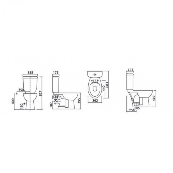 Λεκάνη Δαπέδου Creavit Set Athena SD 310 Πορσελάνης Λευκή Πισωστόμια με Καζανάκι και Κάλυμμα Soft Close Λεκάνη Δαπέδου Creavit Set Athena SD 310 Πορσελάνης Λευκή Πισωστόμια με Καζανάκι και Κάλυμμα Soft Close