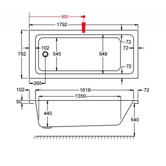 Μπανιέρα Carron Quantum Integra 170 x 70 cm 461AC ένθετη ή με ποδιά Μπανιέρα Carron Quantum Integra 170 x 70 cm 461AC ένθετη ή με ποδιά