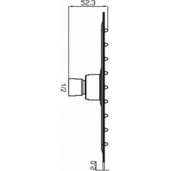 Ανοξείδωτος κώδωνας Ντουζ Modea Slim 00-3118 20x20 Χρωμέ