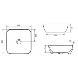 Tema Por Επιτραπέζιος Νιπτήρας POR040A Anthracite Matt 40X40 εκ. Tema Por Επιτραπέζιος Νιπτήρας POR040A Anthracite Matt 40X40 εκ.