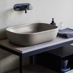 Επικαθήμενος Νιπτήρας Πορσελάνης 56x39cm Scarabeo Glam 1804-510 Μπεζ