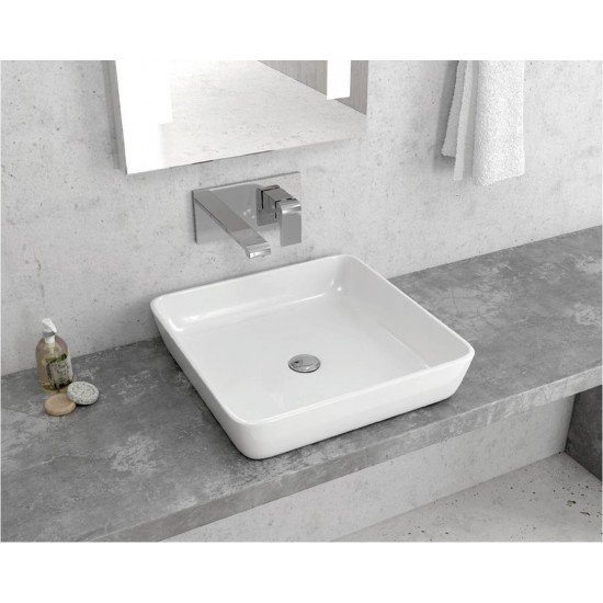 Νιπτήρας Μπάνιου Επικαθήμενος Τετράγωνος Karag LT 2183N 46,4x46,5x10cm