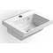Νιπτήρας Μπάνιου Πορσελάνης Λευκός GSI Norm 8684 Ένθετος (Μπορεί να Τοποθετηθεί και ως Επιτοίχιος κρεμαστός) 42 × 34 εκ. Τετραγωνισμένος με Οπή για Βρύση και Ειδική Αντιμικροβιακή Επίστρωση