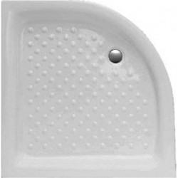 Ντουζιέρα Ημικυκλική Λευκή Πορσελάνης Tema Eco 80x80x9 