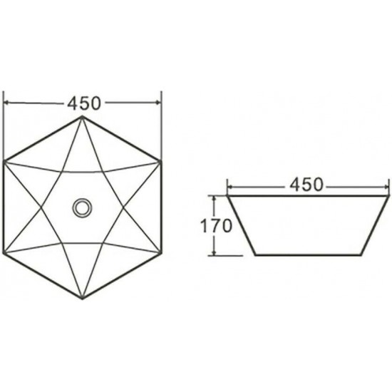 Νιπτήρας Μπάνιου LT1140 Επικαθήμενος 45Χ45Χ17 cm