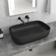 Νιπτήρας Μπάνιου Πορσελάνης Karag LT 2143-PMB Black Mat 60x39cm Τετραγωνισμένος Επικαθήμενος χωρίς Υπερχείλιση και χωρίς Οπή για Βρύση Νιπτήρας Μπάνιου Πορσελάνης Karag LT 2143-PMB Black Mat 60x39cm Τετραγωνισμένος Επικαθήμενος χωρίς Υπερχείλιση και χωρίς Οπή για Βρύση