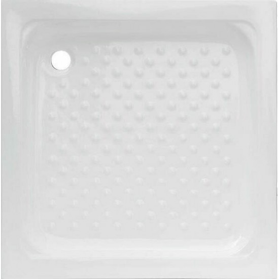 Ντουζιέρα Λευκή Πορσελάνης Τετράγωνη Tema Eco 80x80x9 Ντουζιέρα Λευκή Πορσελάνης Τετράγωνη Tema Eco 80x80x9