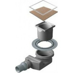 Σιφώνι Μπάνιου με Σχάρα Τετράγωνο Confluo Large 3 155.5x155.5mm