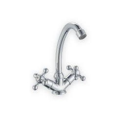 Mπαταρία Νεροχύτη Πάγκου Μίας Οπής Viospiral Brava Retro 26-7410