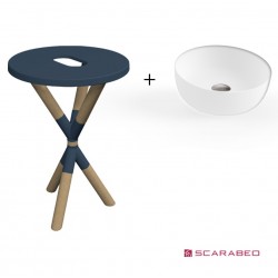 Πάγκος Με Νιπτήρα Glam Λευκό 39εκ. Scarabeo Cross 2501F0-9856 Ocean (Μπλε Ματ) Πάγκος Με Νιπτήρα Glam Λευκό 39εκ. Scarabeo Cross 2501F0-9856 Ocean (Μπλε Ματ)