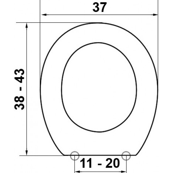 Κάλυμμα Λεκάνης Elvit Μπεζ με Μεταλλικά Στηρίγματα 0044 38-43Χ37 εκ.