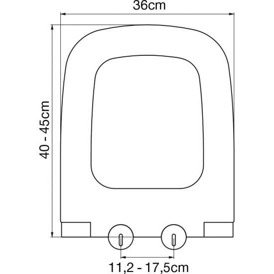 Κάλυμμα Λεκάνης Duroplast Elvit Elvit 0405 Cantica D-code Λευκό Soft Close 40-45x36 εκ.