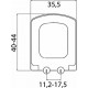 Κάλυμα Λεκάνης Duroplast Elvit 0403 Soft Close Universal Quadro (40-44) x 35,5 cm