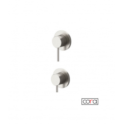 Μίκτης Εντοιχισμού Με Εκτροπέα Cora Cosmo 316L 2/3 Εξόδων Inox Brushed