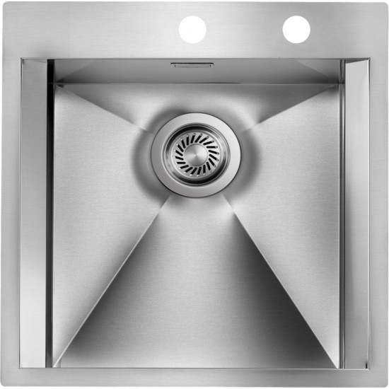 Ανοξείδωτος Νεροχύτης 55×50 Ένθετος Sanitec Focus Mix 15226 Inox Σατινέ